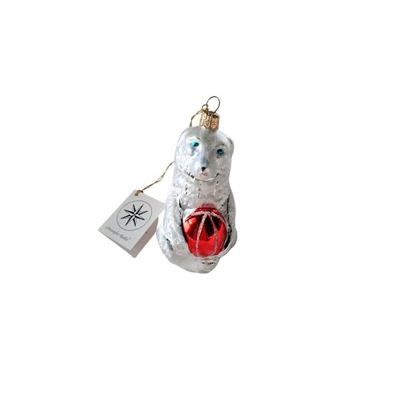 CHRISTOPHER RADKO Vintage Retired Ice Polar Bear 1993 NWT Ornament 93-284-2 - Picture 2 of 9